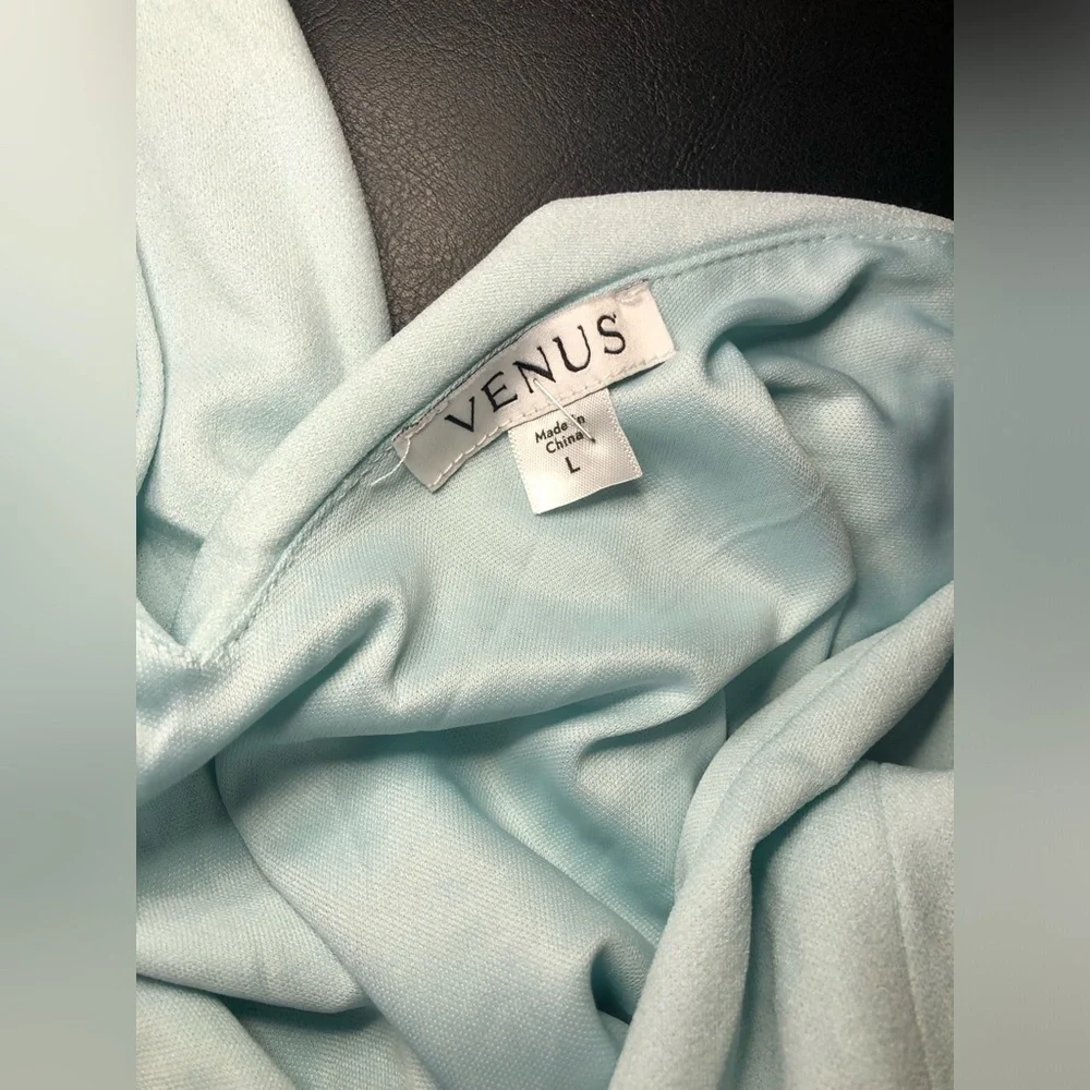 VENUS Light Powder Blue Aqua Sleeveless Jumpsuit sizes Large and XL NWOT